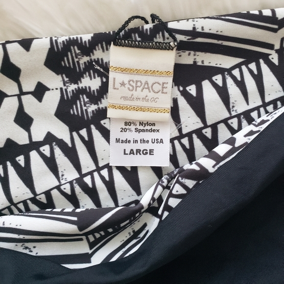 L*space reversible bikini bottom black white sz L - Picture 5 of 5